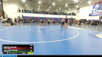 220 lbs Semifinal - Matyus McLain, Priest River vs Malcolm Duthie, Post Falls