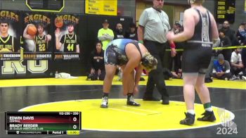 250 lbs Champ. Round 1 - Edwin Davis, Central vs Brady Reeder, Jr. Eagles Wrestling Club