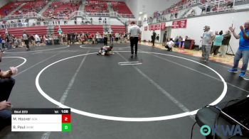 58 lbs Semifinal - Madden Hoover, Ada Youth Wrestling vs Brogan Paul, Division Bell Wrestling