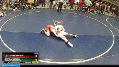 83 lbs Cons. Semi - Leo Ledger Larson, JWC vs Boston Backus, Champions Wrestling Club