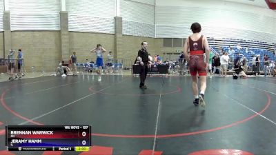 157 lbs Champ. Round 2 - Brennan Warwick, OH vs Jeramy Hamm, IL