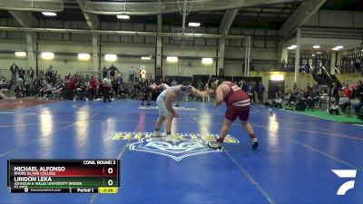 285 lbs Cons. Round 2 - Michael Alfonso, Rhode Island College vs Liridon Leka, Johnson & Wales University (Rhode Island)