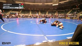 110 lbs Quarterfinal - Emery Merlos, Savage House Wrestling Club vs Leah Wynn, ERJH