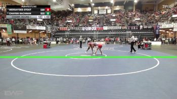 140 lbs Champ. Round 1 - Chaysie Bachman, Russell HS vs Mersaydes Stout, Caney Valley HS