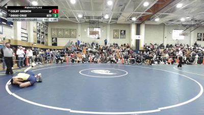 113 lbs Quarterfinal - Colby Grenon, Bristol-Plymouth vs Diego Cruz, Mount Everett