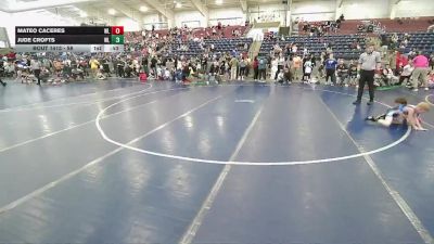 58 lbs Cons. Semi - Mateo Caceres, Charger Wrestling Club vs Jude Crofts, Victory Wrestling