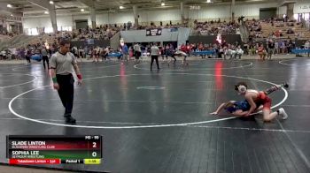 95 lbs Cons. Round 2 - Slade Linton, Blackman Wrestling Club vs Sophia Lee, Seymour Wrestling