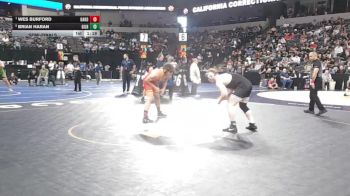 215 lbs Semifinal - Wes Burford, Oakdale (SJ) vs Brian Haran, Gilroy (CC)