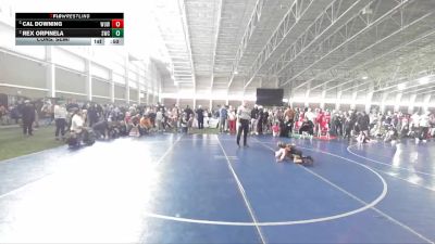 54 lbs Cons. Semi - Cal Downing, Wyoming Underground Wrestling vs Rex Orpinela, Shootbox Wrestling Club