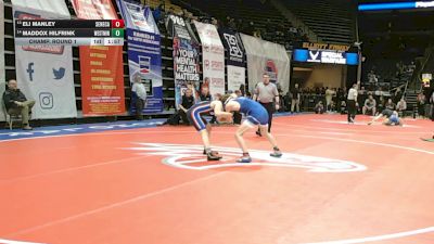138 Class 2 lbs Champ. Round 1 - Eli Manley, Seneca vs Maddox Hilfrink, Westminster Christian Academy