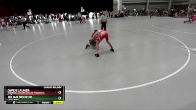 106 lbs Champ. Round 1 - Julian Bigueur, California vs Owen Launer, Nebraska Golden Eagles Wrestling Club