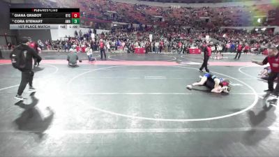 105 lbs 1st Place Match - Cora Stewart, Askren Wrestling Academy vs Giana Grabot, B.A.M Training Center