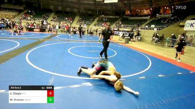 130 lbs Rr Rnd 2 - Diego Slagle, Blue T Carver vs Madden Proctor, Broken Bow Youth Wrestling