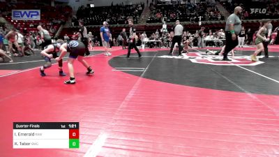 76 lbs Quarterfinal - Isaac Emerald, Raw Wrestling Club vs Kason Tabor, Berryhill Wrestling Club