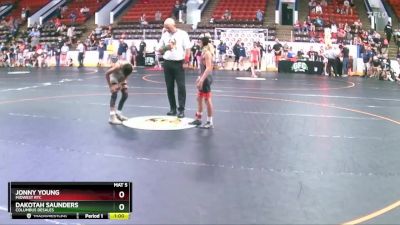 70 lbs Cons. Round 2 - Jonny Young, Midwest RTC vs Dakotah Saunders, Columbus DeSales