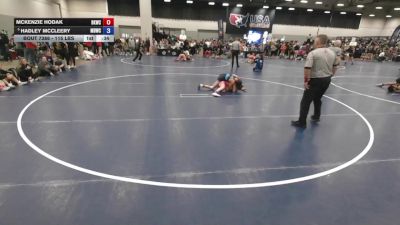 115 lbs Champ. Rd Of 16 - Hadley McCleery, Mat Demon Wrestling Club vs McKenzie Hodak, Bad Karma Wrestling Club