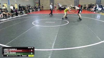 189 lbs Round 7: 3:00pm Sat. - Allen Hensen, South Anchorage High School vs Jimmy Runnels, Student Wrestling Development Program