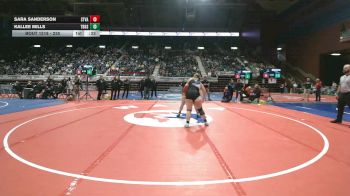 235 lbs Cons. Round 1 - Kallee Mills, Thunder Basin High School vs Sara Sanderson, Star Valley