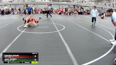 100 lbs Semis (4 Team) - Santino Edgar, Iron Horse vs Arav Pandey, Team Shutt