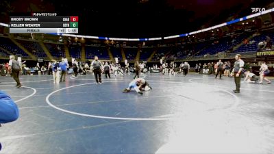 105 lbs Final - Brody Brown, Chartiers Valley vs Kellen Weaver, Reynolds