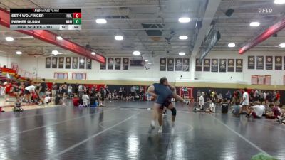 High School - 188 lbs Round 1 (3 Team) - Parker Olson, Warren Hills vs Seth Wolfinger, Phillipsburg