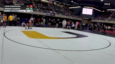 118 lbs Semifinal - Jacob Cinquegrana, Pt. Monmouth vs Gregory Schaefer, Campbell Hall
