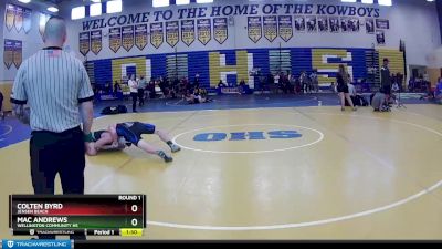 160 Gold Round 1 - Colten Byrd, Jensen Beach vs Mac Andrews, Wellington Community Hs