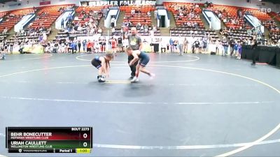 90 lbs Round 2 - Uriah Caullett, Wellington Wrestling Club vs Behr Bonecutter, Mothman Wrestling Club