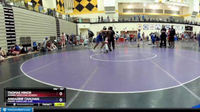 187 lbs Cons. Semi - Thomas Minor, Warren Wrestling Academy vs Angadbir Chauhan, Fishers Wrestling Club