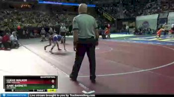 106 lbs Quarterfinal - Lukas Walker, Carl Junction vs Gabe Barnett, Hillsboro