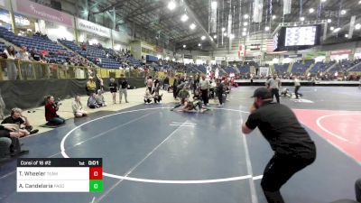 95 lbs Consi Of 16 #2 - Thatcher Wheeler, Team Grand Valley Elite vs Adam Candelaria, Pagosa Springs Middle School