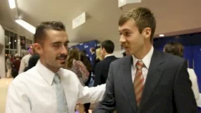 Vince McNally Penn State with Sick Stache on Blue Carpet NCAA XC 2011