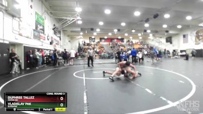 190 lbs Cons. Round 3 - Duphree Tallez, Mater Dei vs Vladislav Pak, Burbank