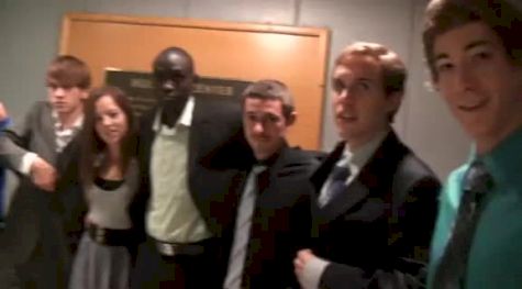 Texas A&M men and solo woman on Blue Carpet NCAA XC 2011