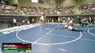 70 lbs Cons. Round 3 - Draken Stewart, Millard vs Tripp Johnson, South Sevier Jr. Wrestling