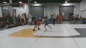 90 lbs Rr Rnd 7 - Ivan Felix, The Barn - BHSE vs Lucas Spicer, Mat Warriors Fire - BHSE
