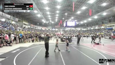52 lbs Round Of 16 - Creo Staker, Moffat County Youth Wrestling vs Xzayvian Arredondo, Top Notch WC