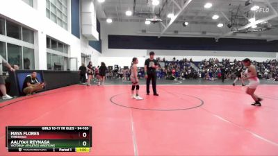 94-103 lbs Semifinal - Aaliyah Reynaga, Victorum Athletics Wrestling vs Maya Flores, Threshold