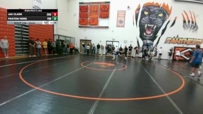79-81 lbs Round 1 - Jak Clark, Sheridan Junior High School vs Paxton Herd, Powell Middle School
