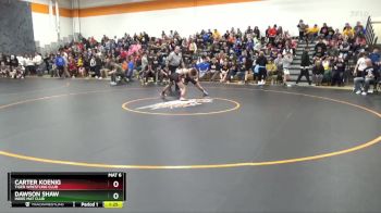 100 lbs Cons. Round 1 - Dawson Shaw, Indee Mat Club vs Carter Koenig, Tiger Wrestling Club