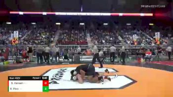 4A-220 lbs Cons. Round 3 - Spencer Hansen, Natrona County vs RJ Pino, Cheyenne East