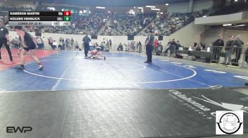 128 lbs Consi Of 32 #1 - Kameron Martin, Prague vs Holden Henslick, Collinsville Junior High