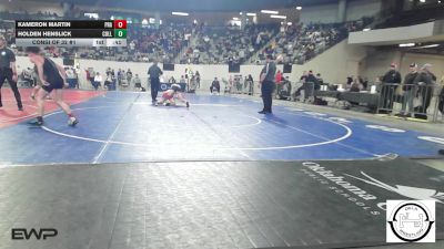 128 lbs Consi Of 32 #1 - Kameron Martin, Prague vs Holden Henslick, Collinsville Junior High