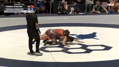 55 lbs 1st Place Match - Everest Leydecker, Thorobred Wrestling Club vs Cristelle Rodriguez, Tiger Wrestling Club