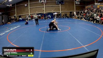 174 lbs Quarterfinal - Carson Howell, Menlo vs Gatlin Wilson, Western Wyoming