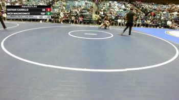132 lbs Quarterfinal - Nathan Carrillo, St John Bosco vs Jack Malinconico, Poway