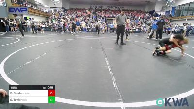 52 lbs Consi Of 8 #2 - Bransyn Brodeur, Carl Albert vs Samheer Taylor, Geary Youth Wrestling