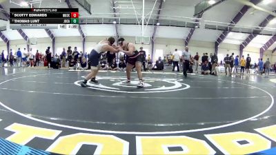 285 lbs Quarterfinal - Scotty Edwards, Muskingum University vs Thomas Lunt, John Carroll