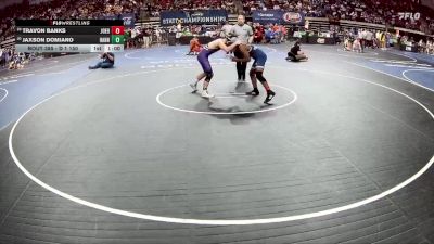 D 1 150 lbs Cons. Round 1 - Jaxson Domiano, Hahnville vs Travon Banks, John Ehret