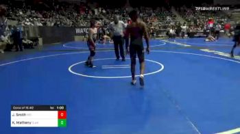 105 lbs Consolation - Jacari Smith, 505 Wc vs Kiel Matheny, Claremore Youth Wrestling